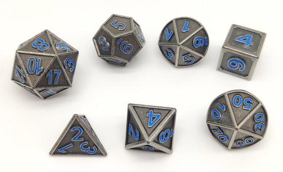 Bộ xúc xắc chơi game Metal KTV, Bộ khuôn đúc đa diện 7 tay