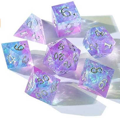 Antiwear Resin Unicorn Dice Set Sharp Edges Đa năng chắc chắn