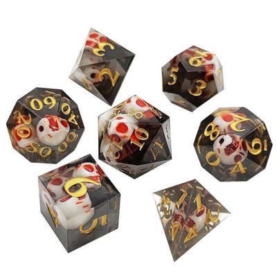 Bộ xúc xắc RPG bằng nhựa tự nhiên thực tế Chống mài mòn Trọng lượng nhẹ