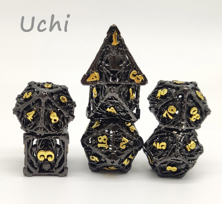 Portable Sharp Metal RPG Dice Hand Polished For Dungeon And Dragon