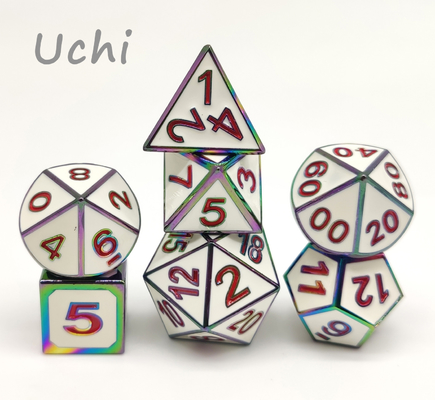 Hand Pouring Metal RPG Dice Set 7 Piece Đa năng Trọng lượng nhẹ