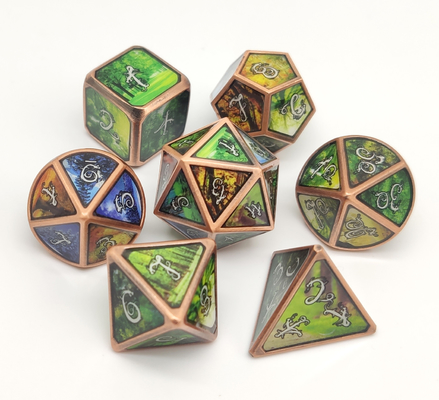 Bộ xúc xắc mini RPG theo chủ đề sang trọng đặt các cạnh sắc nét gọn gàng cho Shadowrun