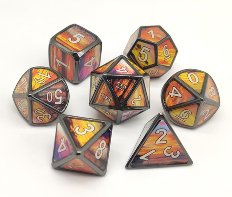 Thủ công Polyhedron Mini RPG Dice Vật liệu hợp kim kẽm cho bộ sưu tập