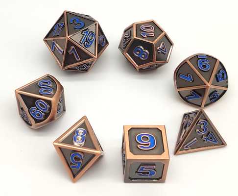 Hợp kim kẽm DND Mini RPG Dice Set 7 chiếc Polyhedron Chống mài mòn