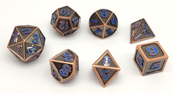 Hợp kim kẽm DND Mini RPG Dice Set 7 chiếc Polyhedron Chống mài mòn