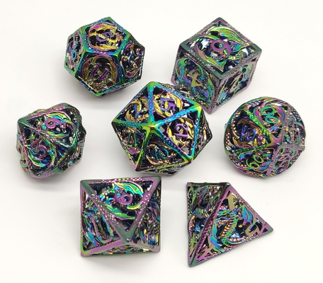 Polyhedron Black Metal DND Dice Nhiệt độ cao không độc hại
