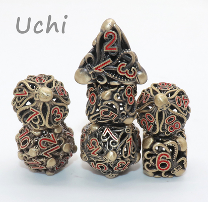 Bộ xúc xắc đa diện nhỏ bằng kim loại sang trọng Bộ 7 mảnh nhẹ không mùi