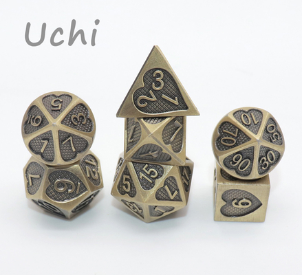 Bộ xúc xắc chơi game trên bàn thủ công 7 mảnh Các cạnh sắc nét gọn gàng chắc chắn