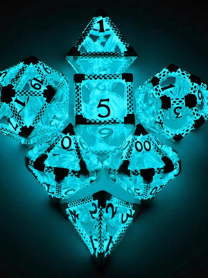 Bán chạy Mini Entertainment Blue Luminous Dice LED Polyhedral