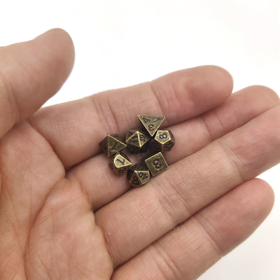 Custom màu sắc nhựa Mini Polyhedral Dice Set cho quà tặng và bộ sưu tập