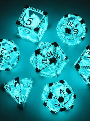 Bán chạy Mini Entertainment Blue Luminous Dice LED Polyhedral