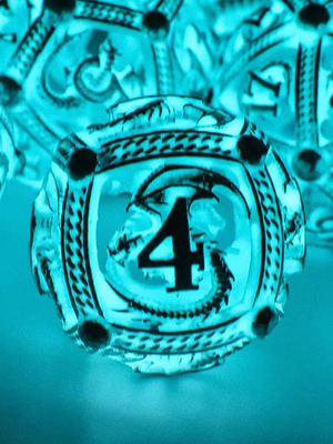 Trò chơi nhập vai vui nhộn DND Dice Đặt trong suốt Led dạ quang Dungeons và Dragons