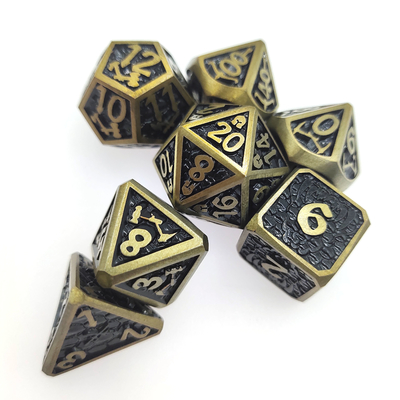 Nhà cung cấp mini Bộ xúc xắc RPG đa diện Bộ bài xì phé RPG Dice Set Metal