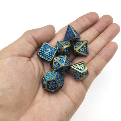 Thực tế Mini DND Dice Board trò chơi Xúc xắc kim loại Chống ẩm Polyhedral