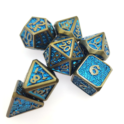 Thực tế Mini DND Dice Board trò chơi Xúc xắc kim loại Chống ẩm Polyhedral