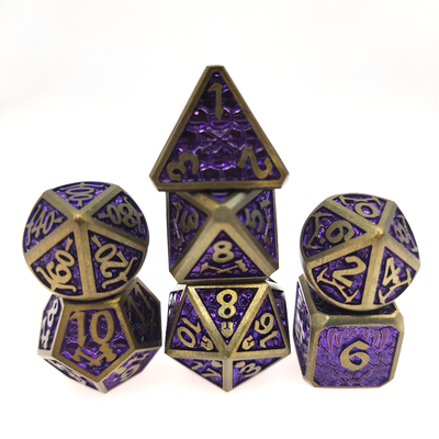 Mini RPG Xúc xắc Bộ đa diện nhỏ 7 mảnh ma thuật thu thập chip Bộ xúc xắc