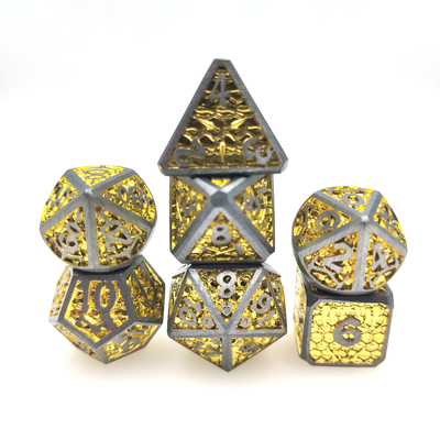 Thẻ Pokemon Bán buôn Glow Polyhedral Black chip Dice Sets Polyhedral