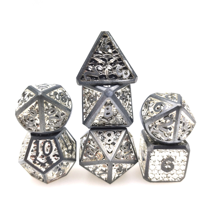 Đá quý Nhựa trong mờ Kim loại RPG Xúc xắc Sharp Edge Nhựa Máy đánh bạc Đa diện