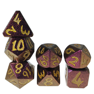 Bộ súc sắc đa diện bằng kim loại Bộ xúc xắc chơi game Hướng dẫn sử dụng Trọng lượng nhẹ Sang trọng
