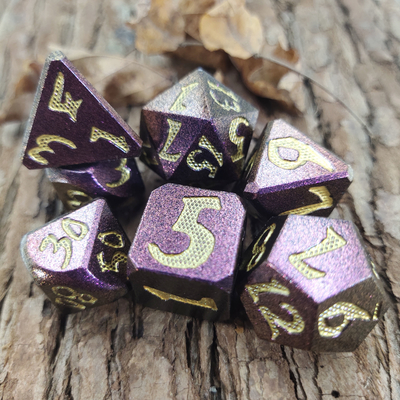 Bài xì phé Hand Pouring Dice Set Không mùi cho bộ sưu tập Kim loại đa diện Đen