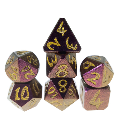 Trò chơi thẻ bài RPG Dice Set ZincFor Dungeons And Dragons Metal Polyhedral Black