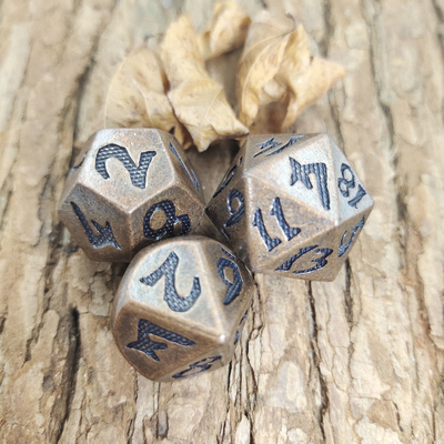 Magic the Gather Metal Đánh bóng xúc xắc đa diện kim loại tùy chỉnh Đồng