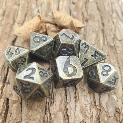 Mini RPG Dice DND RPG Dice Set Bền bỉ cho Ngục tối và Rồng Đa diện Aurichalceous