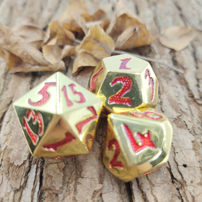Bộ xúc xắc đa diện sang trọng gồm D4, D6, D8, D10, D12, D20 và D% cho các trò chơi thẻ bài RPG