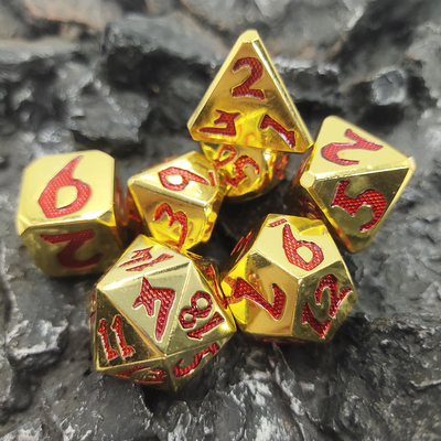 Bộ xúc xắc đa diện sang trọng gồm D4, D6, D8, D10, D12, D20 và D% cho các trò chơi thẻ bài RPG