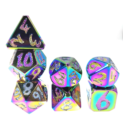 Poker Chip Sturdy Tabletop RPG Bộ xúc xắc đa diện chống mài mòn rực rỡ cho trò chơi Rpg