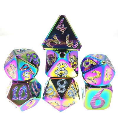 Poker Chip Sturdy Tabletop RPG Bộ xúc xắc đa diện chống mài mòn rực rỡ cho trò chơi Rpg