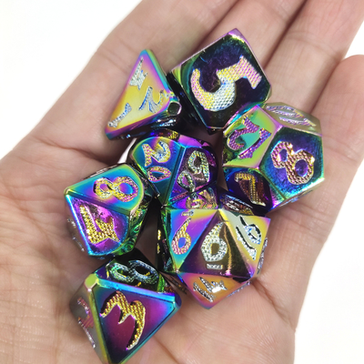 Poker Chip Sturdy Tabletop RPG Bộ xúc xắc đa diện chống mài mòn rực rỡ cho trò chơi Rpg