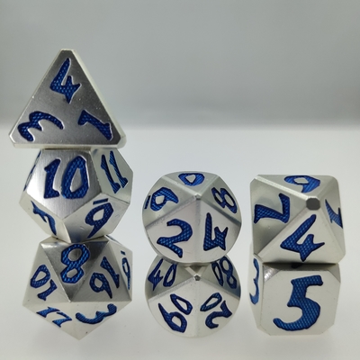 Portable Hand Poured RPG Dice Hand Polished Polyhedral 7 Die
