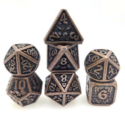 GST Mini RPG đa năng Xúc xắc Bộ xúc xắc đa diện mạ vàng Trải nghiệm chơi game xúc giác độc đáo màu đen
