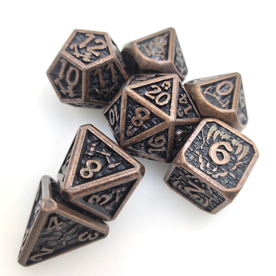 GST Mini RPG đa năng Xúc xắc Bộ xúc xắc đa diện mạ vàng Trải nghiệm chơi game xúc giác độc đáo màu đen