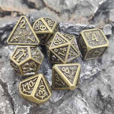 Board Game Card Rpg Dice Trọng lượng nhẹ Bộ xúc xắc kim loại độc đáo Cuprum