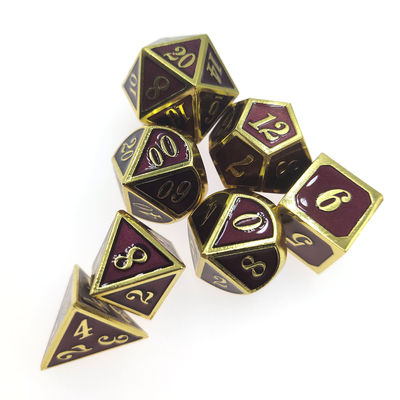Các cạnh sắc nét Bộ xúc xắc RPG tinh tế Bộ xúc xắc chơi game nhiều màu Bộ đeo đa diện