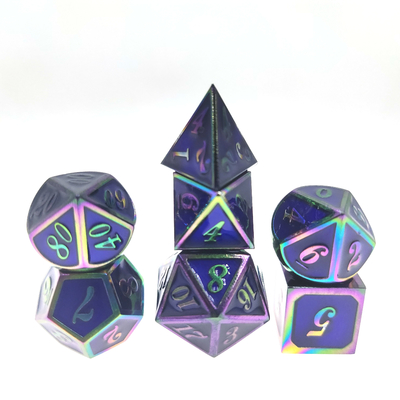 Bộ xúc xắc đa năng đa chức năng Chắc chắn 7 chiếc Kích thước 12cm RPG Bộ xúc xắc Kẽm
