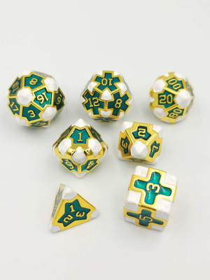 Baroque 7 Piece Polyhedral Gaming Dice Set Metal Sharp Edge Cho RPG