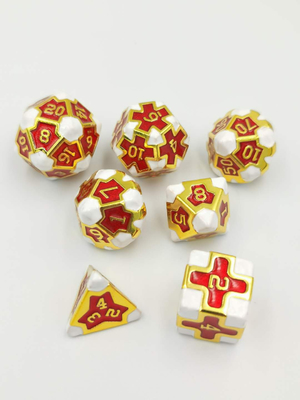 Baroque 7 Piece Polyhedral Gaming Dice Set Metal Sharp Edge Cho RPG