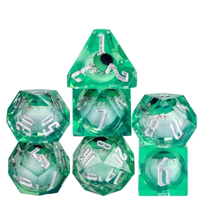 16mm Full Polyhedral Dice Moving Dungeons And Dragons Bloodshot Blue Eye Dice Set Cho Vai trò