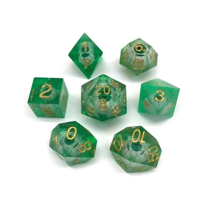 16mm Full Polyhedral Dice Moving Dungeons And Dragons Bloodshot Blue Eye Dice Set Cho Vai trò