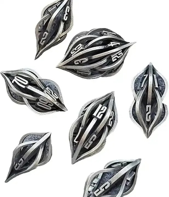 In 3D Cthulhu Hollow Metal Dice 7Piece Set Dragon And Dungeon DND RPG