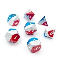 Đơn giản ánh sáng Bule kim loại Dice màu sắc đa diện DND chơi game Dice Set