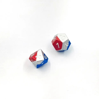 Đơn giản ánh sáng Bule kim loại Dice màu sắc đa diện DND chơi game Dice Set