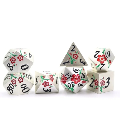 Zinc hợp kim đa giác Plum Blossom Metal Dice Suite Dragon And Dungeon DND