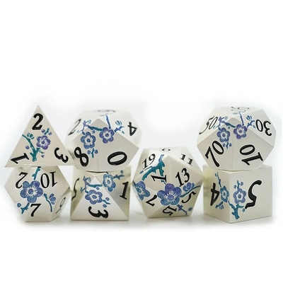 Zinc hợp kim đa giác Plum Blossom Metal Dice Suite Dragon And Dungeon DND