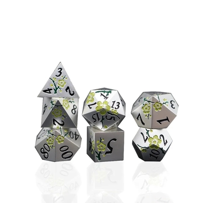 Zinc hợp kim đa giác Plum Blossom Metal Dice Suite Dragon And Dungeon DND