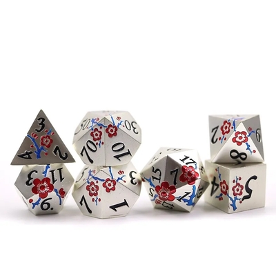 Zinc hợp kim đa giác Plum Blossom Metal Dice Suite Dragon And Dungeon DND