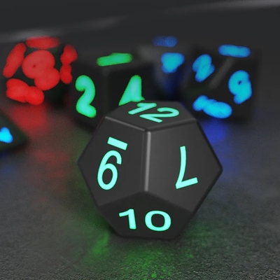 DND Board Polyhedral Dice Adult Game Magic Trick Pixels Đèn điện tử Đèn LED